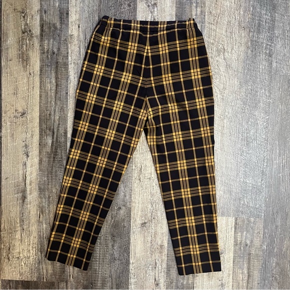 Wilfred Aritzia Darontal Yellow Plaid Pants - Picture 4 of 5
